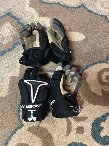 Used Player's Under Armour Medium Lacrosse Gloves