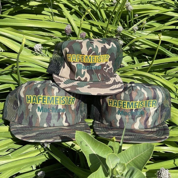 Vintage Hafemeister Machine Neenah Wisconsin Hunting Camo Snapback Hat Cap Set