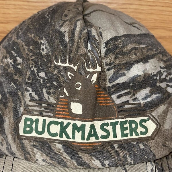 Vintage Buckmasters Trucker Hat Realtree Camo Adjustable Snapback Mesh Back  USA