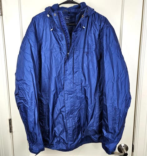 LL Bean Mens Size: XXL Tall Fleece Lined Ripstop Nylon Jacket Blue Winter