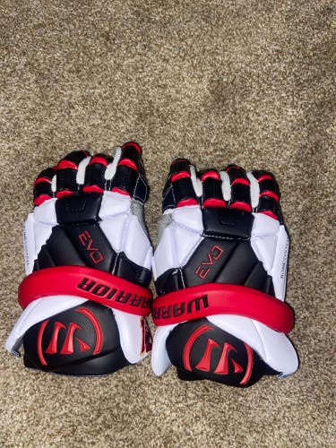 New Player's Warrior Medium EVO QX Lacrosse Gloves