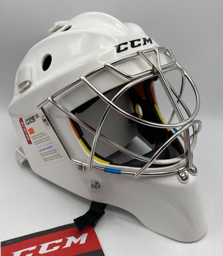 NEW CCM Axis 1.9 Goal Mask, White, Medium