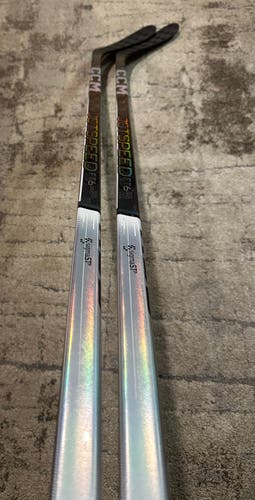 New! 2 Pack! 2x 85 Flex P28 Right Hand JetSpeed FT6 Pro “Chrome” Hockey Sticks