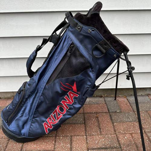 Nike NCAA Arizona Wildcats Golf Stand Carry Bag 5 Way Navy Blue Red