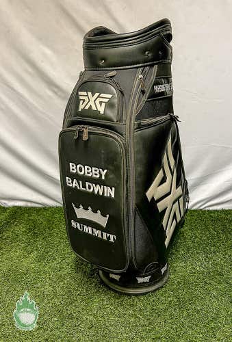 Used PXG Staff Bag Black Embroidered Bobby Baldwin Summit 6-Way No Rainhood
