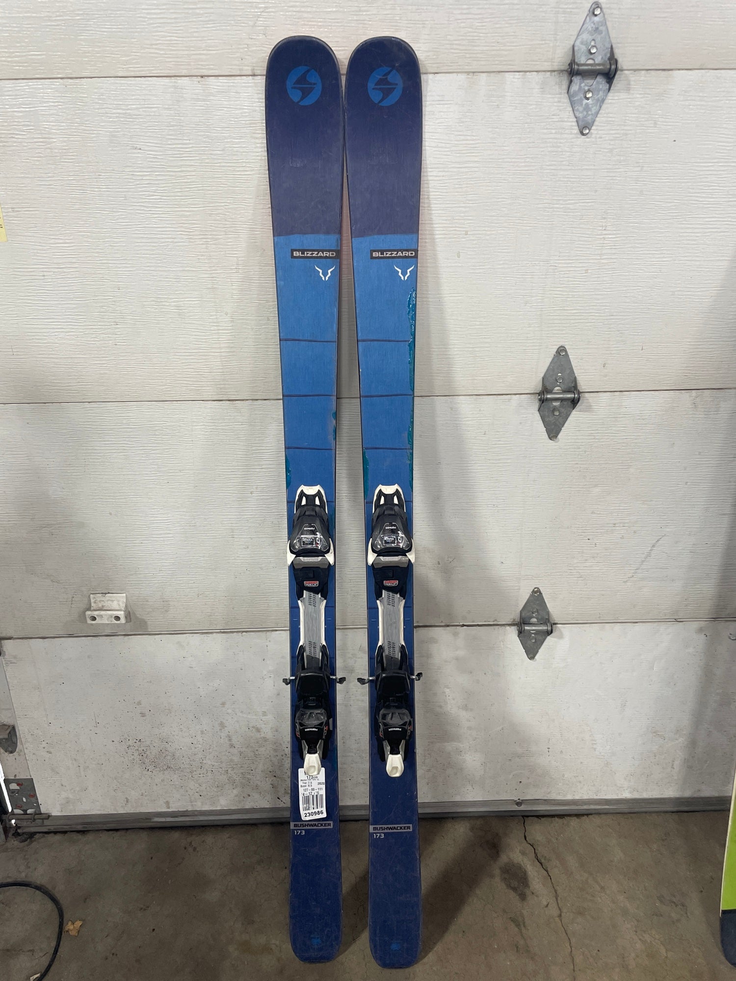 Used 2017 Blizzard Bushwacker Skis with Marker FDT 12