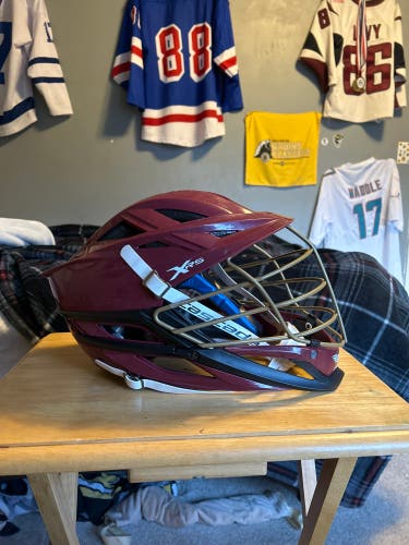 LIGHTLY USED!! Cascade XRS Helmet Maroon and Gold