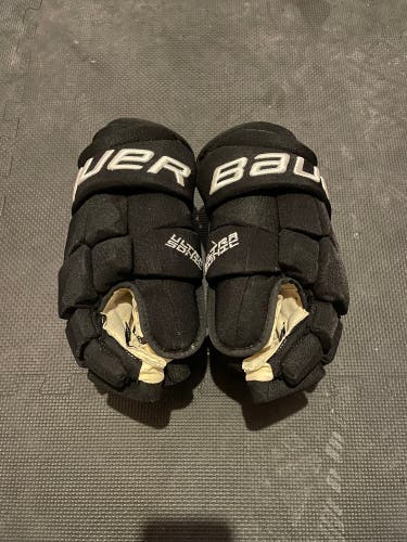 Boston Bruins Bauer Supreme Ultrasonic Hockey Gloves 14” Pro Stock