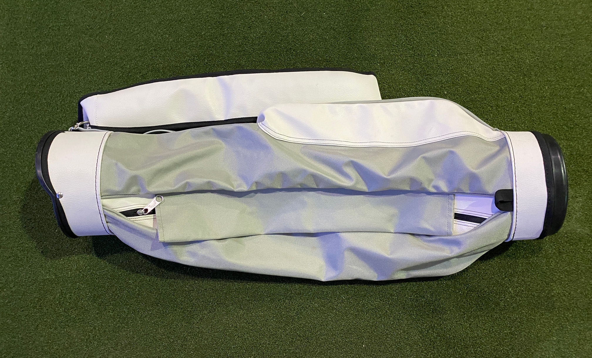 Jones Sports Lancer Carry Sunday Bag White 3-Way Divide Single Strap Golf Bag