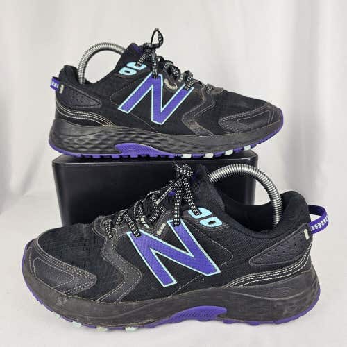 Size 10 D - New Balance 410v7 Black Purple Hiking Trail Running Womens Sneakers