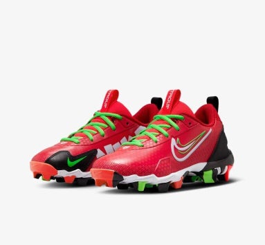 NEW youth size 6 Nike Mike Trout FastFlex Baseball Cleats FV8032-600 Red Green