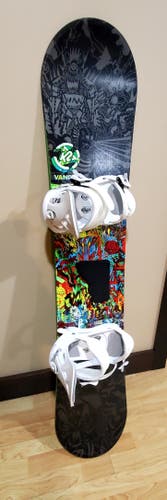 Used Unisex K2 Vandal Snowboard 142cm Freestyle With Bindings morrow size medium.