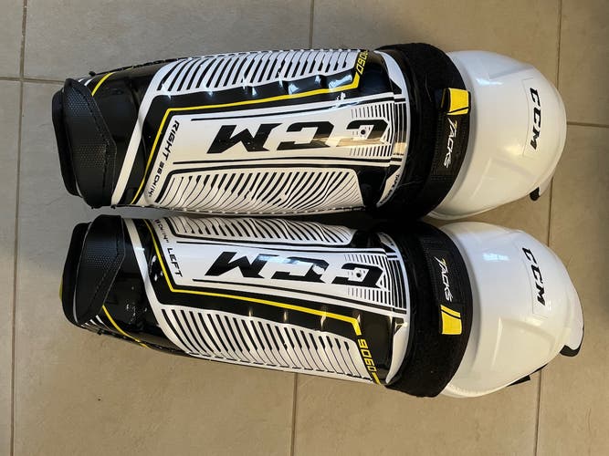 Senior Used CCM Tacks 9060 14" Shin Pads