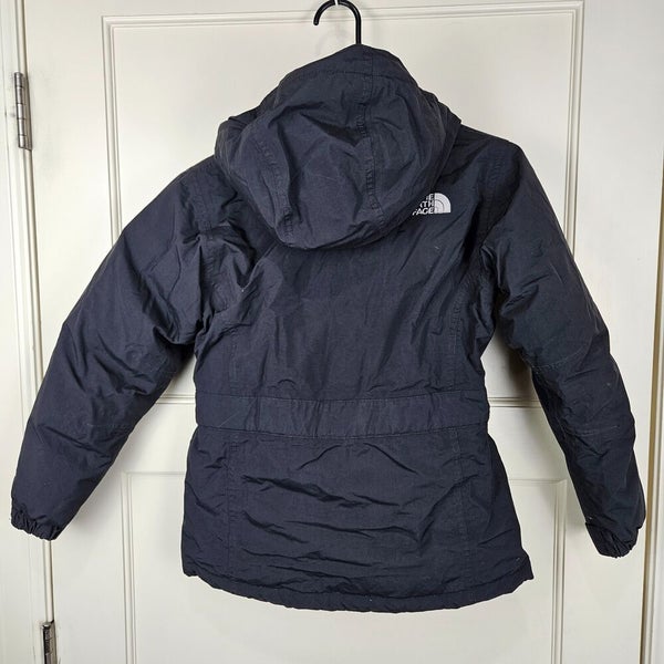 The North Face Hyvent 550 Black Goose Down Puffer Jacket Parka Belt Girls  Size M