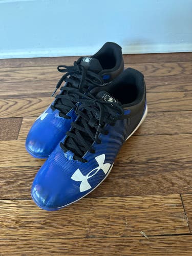 Blue Used Size 6.5 Y Under Armour Cleats