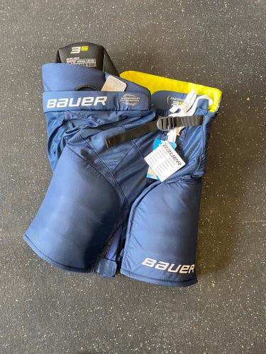 New Bauer Supreme 3S Navy Hockey Pants Intermediate Medium