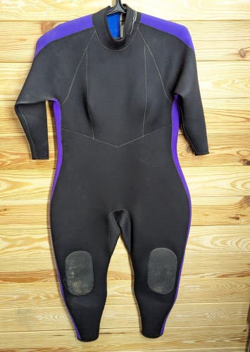 AquaFlite 3mm Full Wetsuit - Women's Size XXL, XXX Large Scuba Dive Purple Black