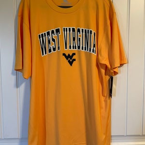 West Virginia (WVU) Gold Shirt New Size Large  NWT