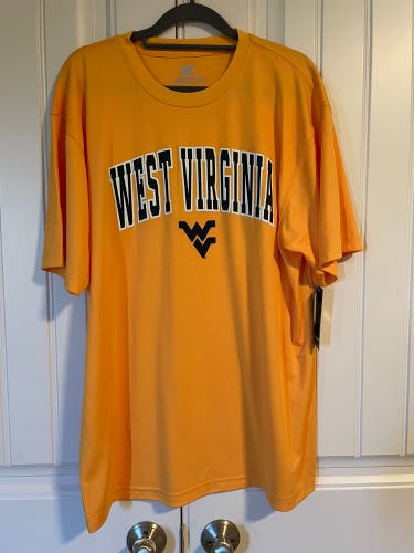 West Virginia (WVU) Gold Shirt New Size Large  NWT