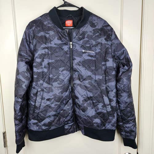 Columbia Hawlings Hill Bomber Jacket Thermal Coil Black Camo Men's Size: XL