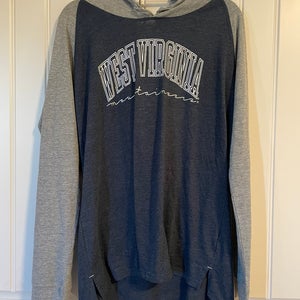 West Virginia (WVU) Long Sleeve Hoodie Shirt Size L