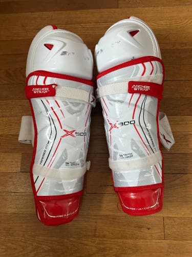 Used Bauer 16"  Vapor X900 Shin Pads