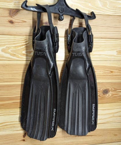 Tusa Imprex Open Heel Scuba Dive Snorkel Fins Flippers Size Regular (Medium 7-10