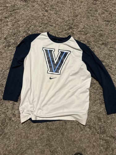 White/Blue XL Villanova Nike Long Sleeve