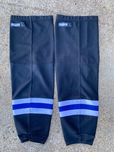 CCM Edge Pro Stock Hockey Shin Pad Socks Avalanche Black 7344