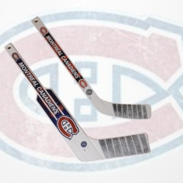Montreal Canadiens Vintage Sher-Wood Plastic Mini Hockey Stick Set, NHL Memorabilia