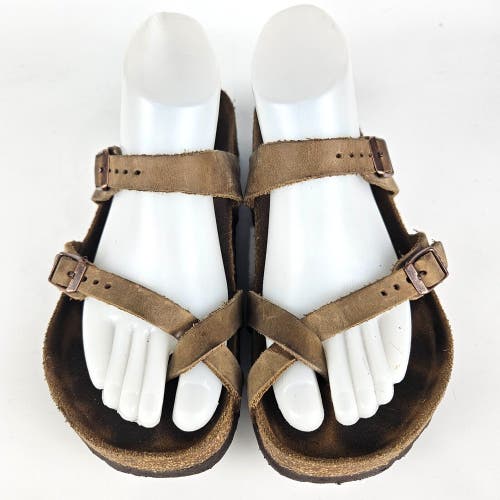 Birkenstock Mayari Women's Saddle Brown Leather Sandals Size 38 / 7