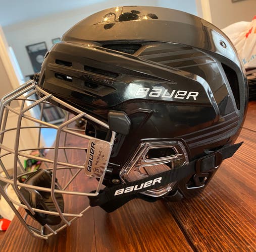 Bauer Re-Akt 85 Hockey Helmet Combo - Senior Large - Black