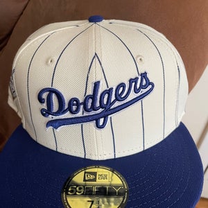 Los Angeles Dodgers New Era MLB Pinstripe Fitted Hat 7 1/4