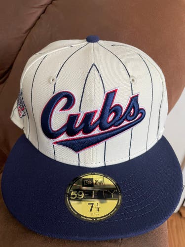 Chicago Cubs New Era MLB Pinstripe Fitted Hat 7 1/4