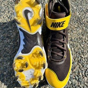 Yellow Men's Molded Cleats High Top Nike alpha huarache elite 3