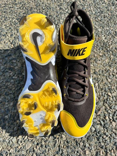 Yellow Men's Molded Cleats High Top Nike alpha huarache elite 3