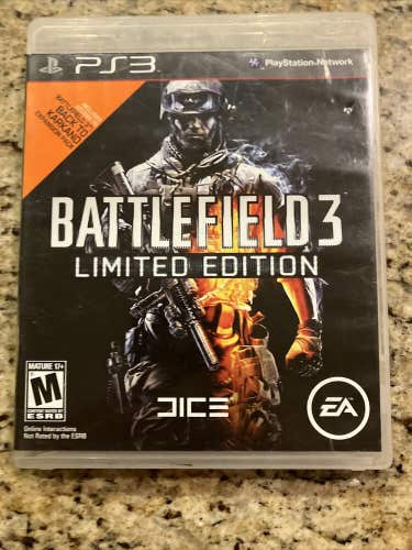 Battlefield 3 -- Limited Edition (Sony PlayStation 3, 2011) PS3 w/ manual