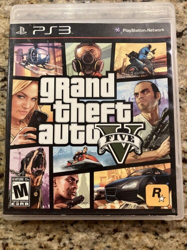 Grand Theft Auto V GTA 5 (PlayStation 3 PS3, 2013) w/ Manual, No Map - Tested