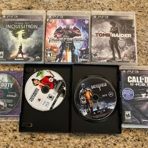 PS2 Game 7 Lot PlayStation 2 (No Manuals or Disc Only) - Tomb Raider, COD, etc)