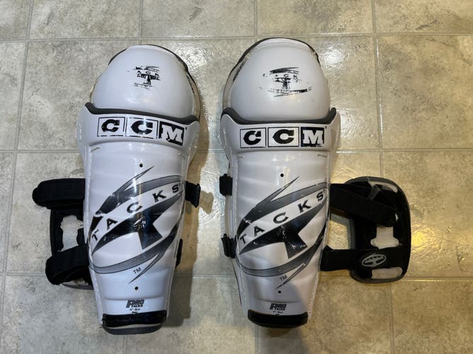 Used CCM 14"  Tacks Classic Pro Shin Pads