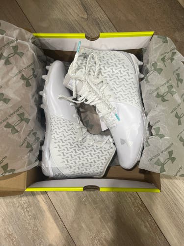 White Women's Molded Cleats High Top Highlight