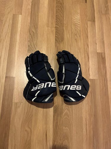 Bauer Vapor X30 Senior Hockey Gloves - 15” Navy Blue & White