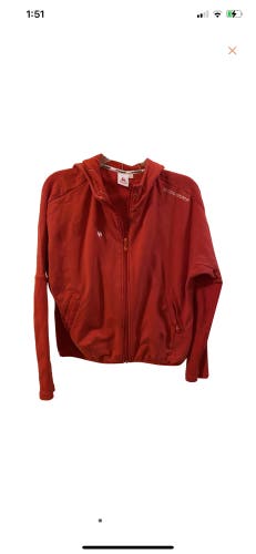 Vintage Le Coq Sportiff Large Red Hoodie Jacket Coat