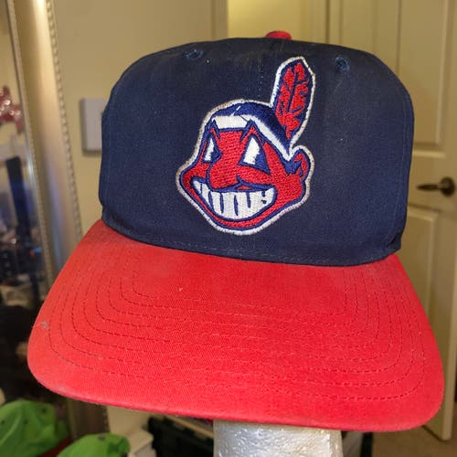 Vintage 1993 Cleveland Indians MLB Fiber Optics Light Up SnapBack Hat