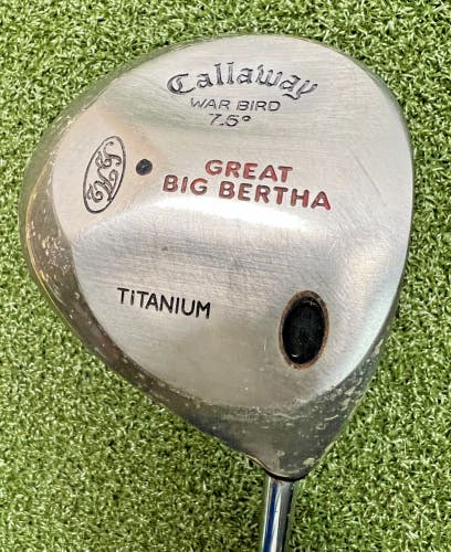 Callaway Great Big Bertha Warbird 7.5* Titanium Driver Memphis 10 Steel sa8406.1