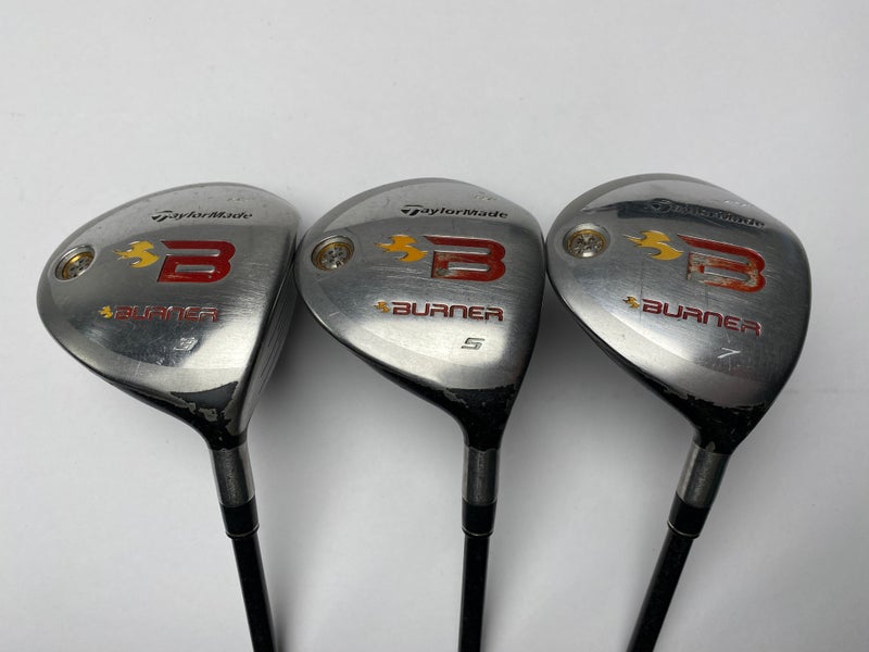 Taylormade 2008 Burner Wood Set 3 5 7 | 15* 18* 21* REAX Regular Graphite RH