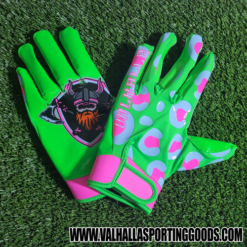 Green 90s leopard print New Adult Medium Gloves