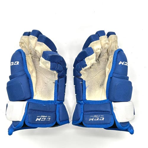 CCM HG97XP - Used AHL Pro Stock Hockey Gloves (Blue/White)