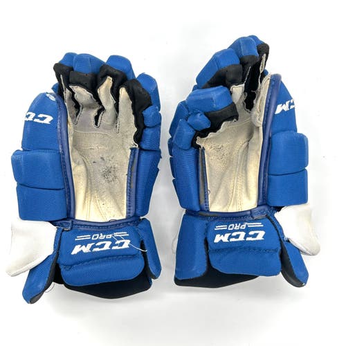CCM HGTK - Used AHL Pro Stock Gloves (Blue/White)