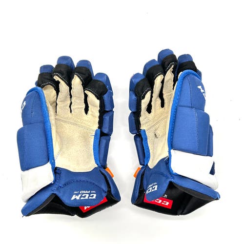 CCM HGJS - Used AHL Pro Stock Gloves (Blue/White)